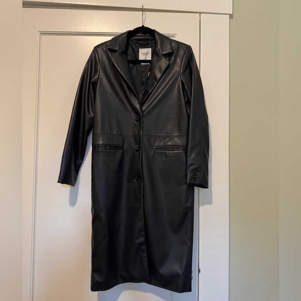 NWT Vegan leather trench